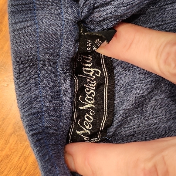 Broomstick blue skirt maxi length sz large hippie boho - Picture 4 of 6